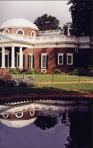 Monticello Rain Puddle Reflection